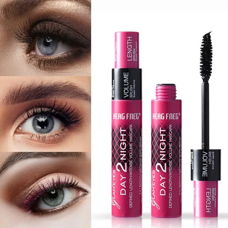 Cils noirs recourbés pour femme, mascara allongeant, volume supplémentaire, longue durée, imperméable, séchage rapide naturel, maquillage