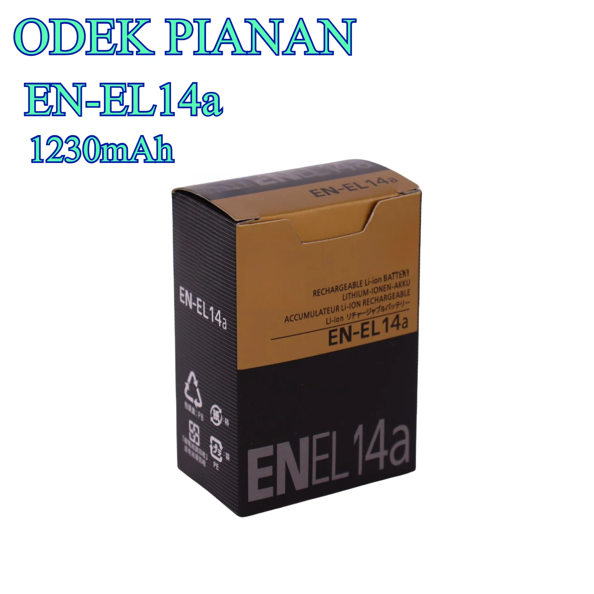 بطارية بديلة 1230 مللي أمبير EN-EL14a لنيكون D3200/D5500/D3500 - حزمة طاقة ليثيوم أيون مفككة بالكامل لـ Coolpix P7800/P7700/P7100