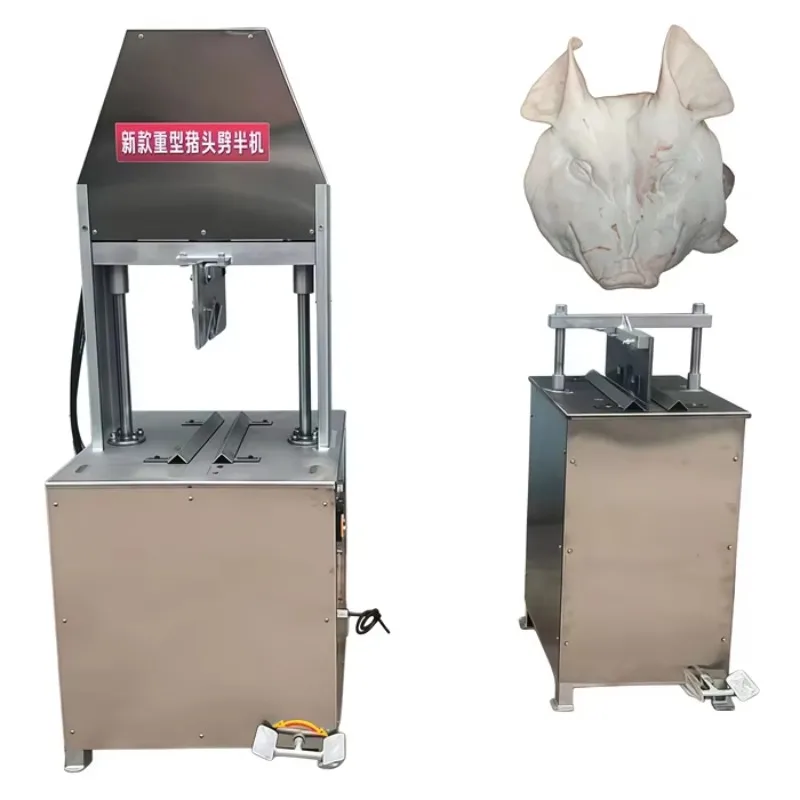 Hydraulic Hog Head Brain-retention Splitter Machine Pig Head Half Splitting Machine Pig Skull Pig Face Slitting Machine