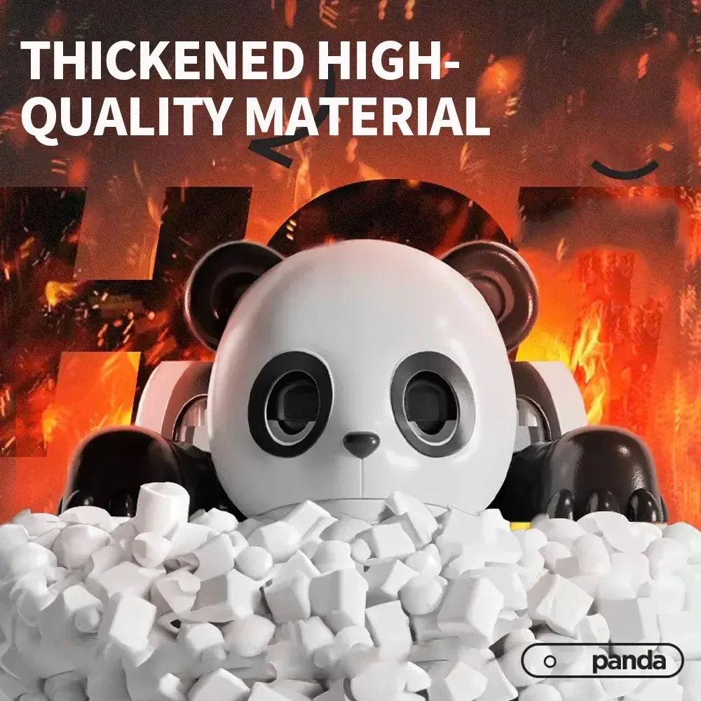 2in1 Frightened Stared Panda Coaster Pressing Surprise Eye Gazing Table Decoration Drink Coasters Multi-function Portable