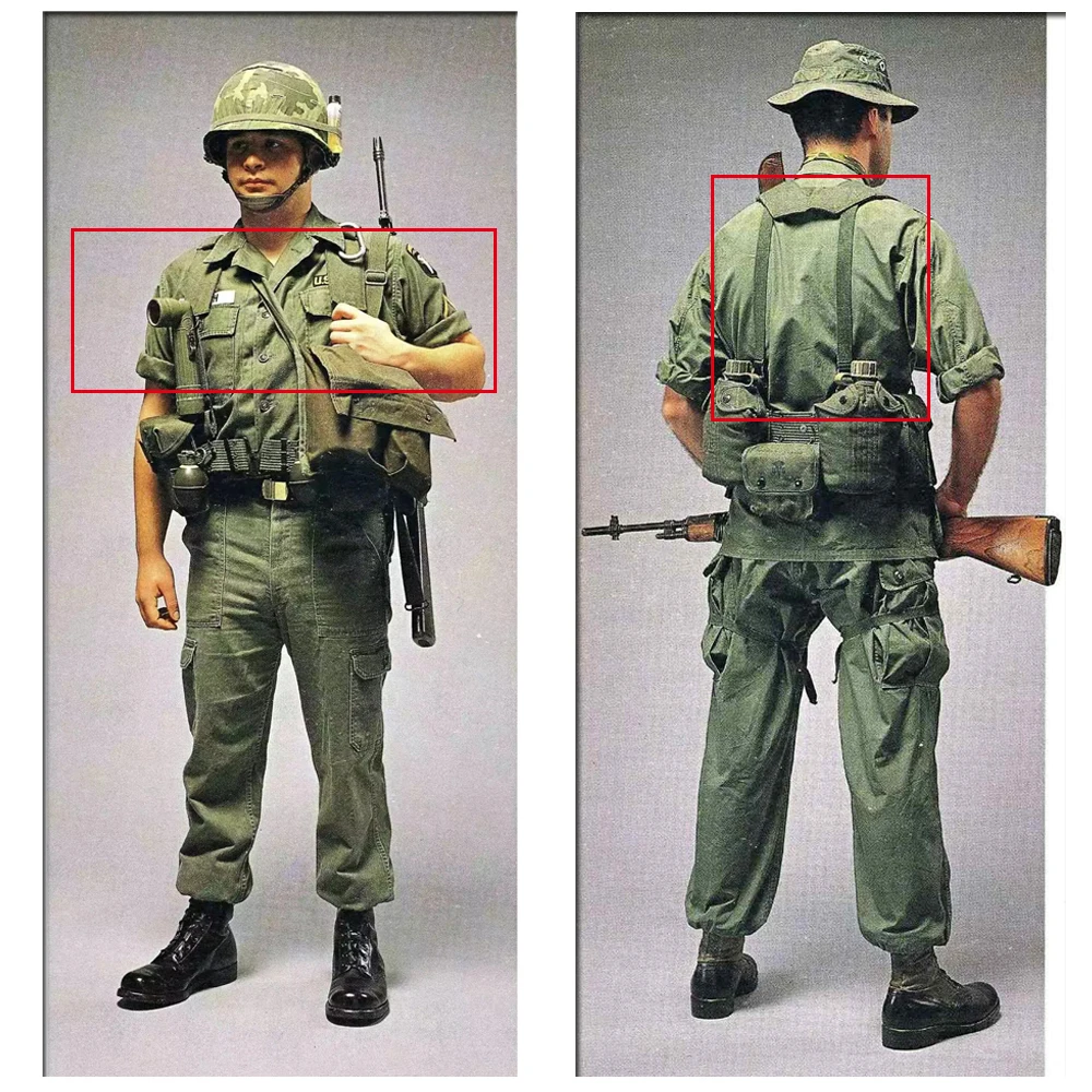 Mochila táctica M1956 Vietnam US con correas de hombro soporte - imagen 3