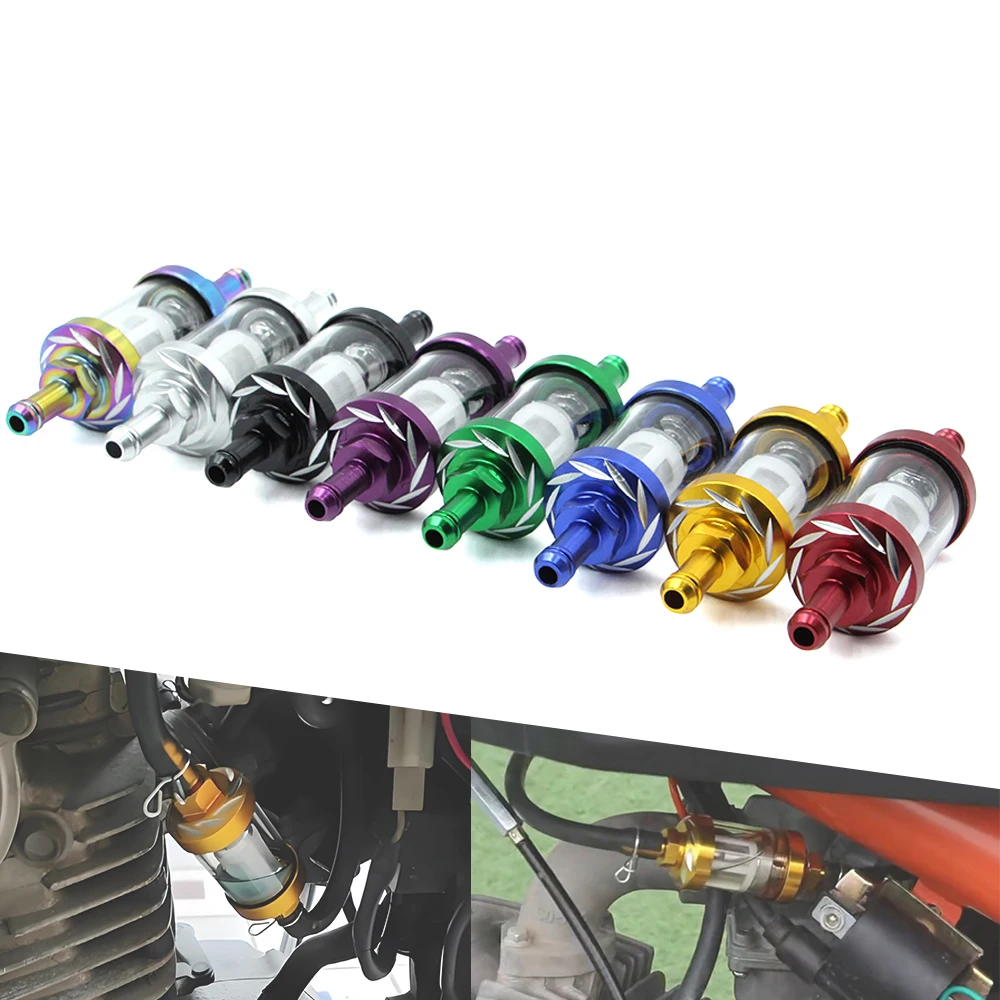 

Universal 8mm Inline Gas Fuel Filter Reusable Washable Fit For ATV Kawasaki KTM Yamaha Honda CRF 250R 450R 250X 450X 250RX 450RX