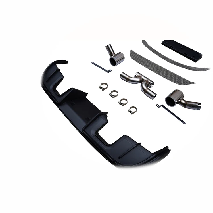 

High Quality Car Parts Rear Diffuser With Exhaust Pipe For Porsche 718 To GT4