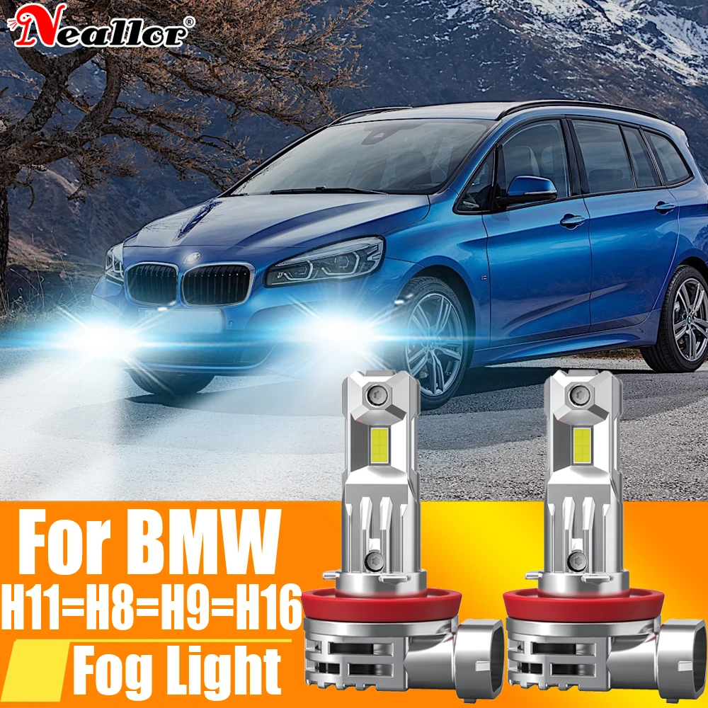 2x H11 H8 Led Fog Lights Headlight Canbus H16 H9 Car Bulb 6000K White Diode Driving Running Lamp 12v 55w For BMW F46 F23 F33 F83