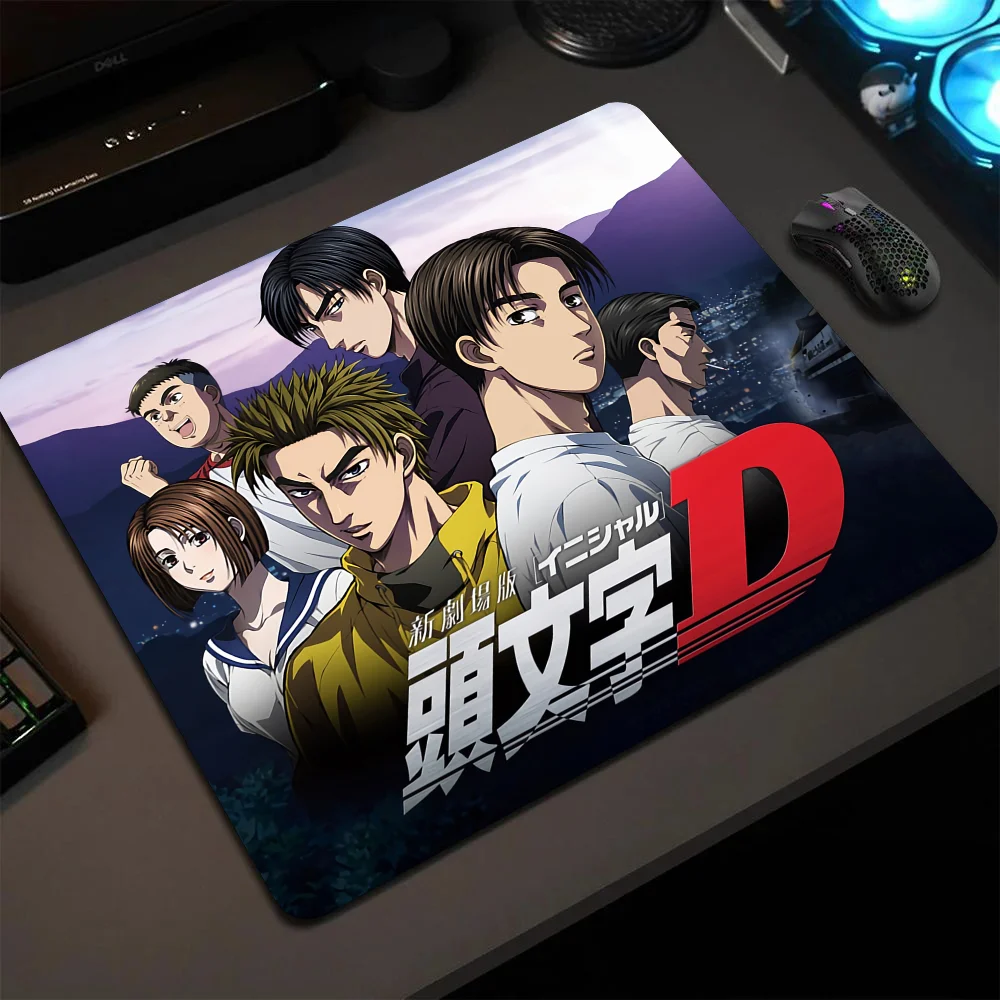 

Initial D Mousepad Small LockEdge Mouse Pad For Gamers Computer Desk Pad Rectangular Anti-slip Rubber