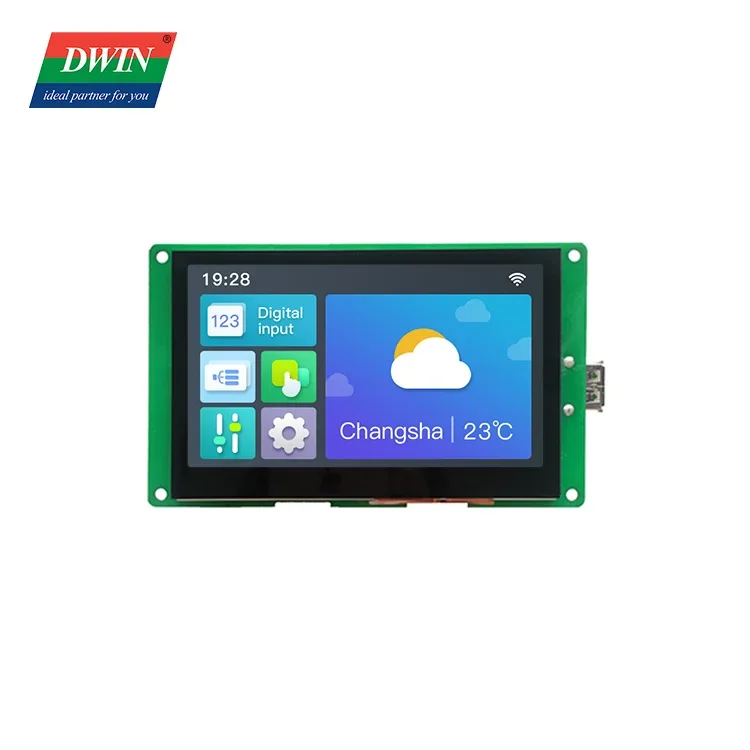 2026 4.3-inch, 480*272 Pixels resolution, 16.7M Colors, TN-TFT-LCD Capacitive touch ,including IO, UART, CAN and AD EKT043