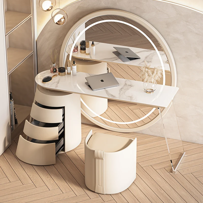 

Design Luxury Dressing Table White Girls Full Body Mirror Dressing Table Apartment Rustic Coiffeuse De Chambre House Accessories