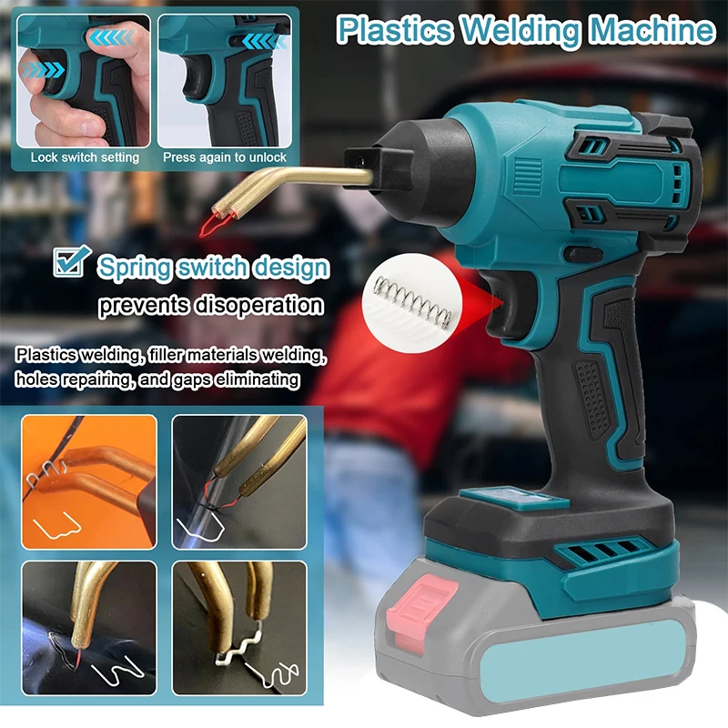 Handheld Plastics Welding Machine Car Panel Crack Repairs Kit Thermal Cutting Hot Stapler Plastics Repairing Tool Plastic Welder