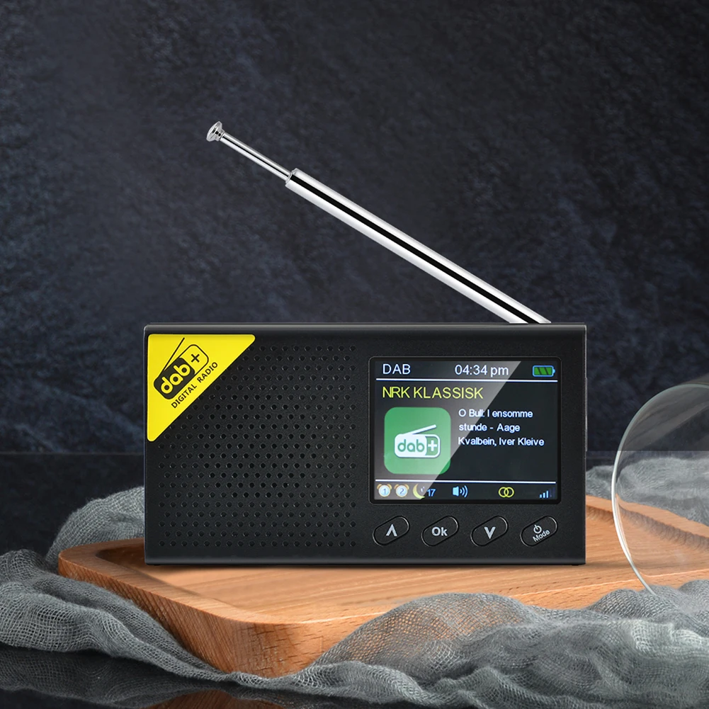 Tragbare Digital Radio Bluetooth 5,0 DAB/FM Empfänger Rundfunk Player Wiederaufladbare Leichte Home büro Radio