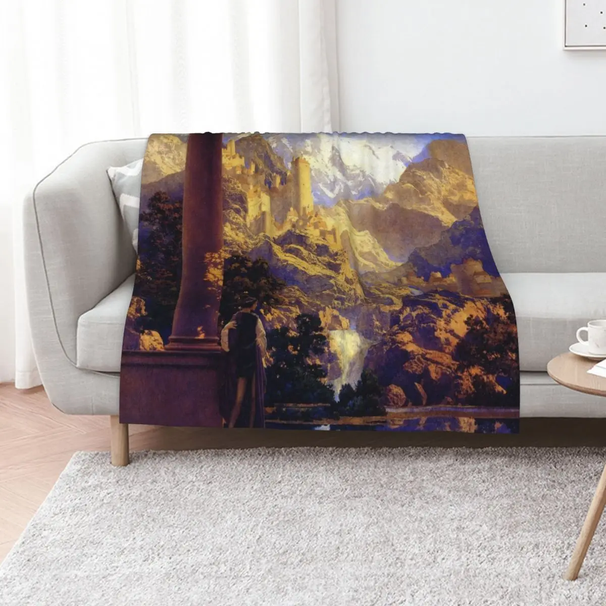 Romance by Maxfield Parrish. Throw Blanket cosplay anime Blankets For Sofas Thin Custom Winter beds Blankets For Baby Blankets