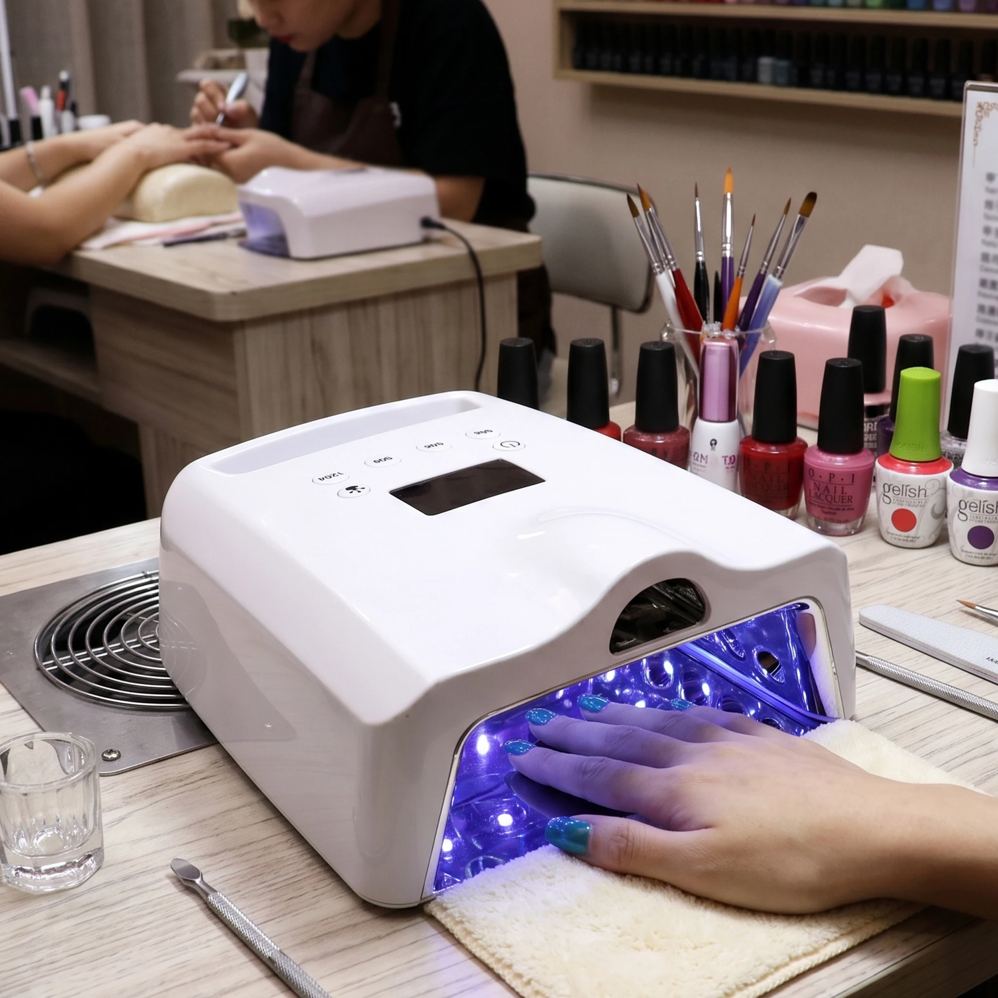 New High Power Thumb Curing Gel Polish Light Generation Quartz LEDs UV Nail Lamp Gel Polish Curing Machine