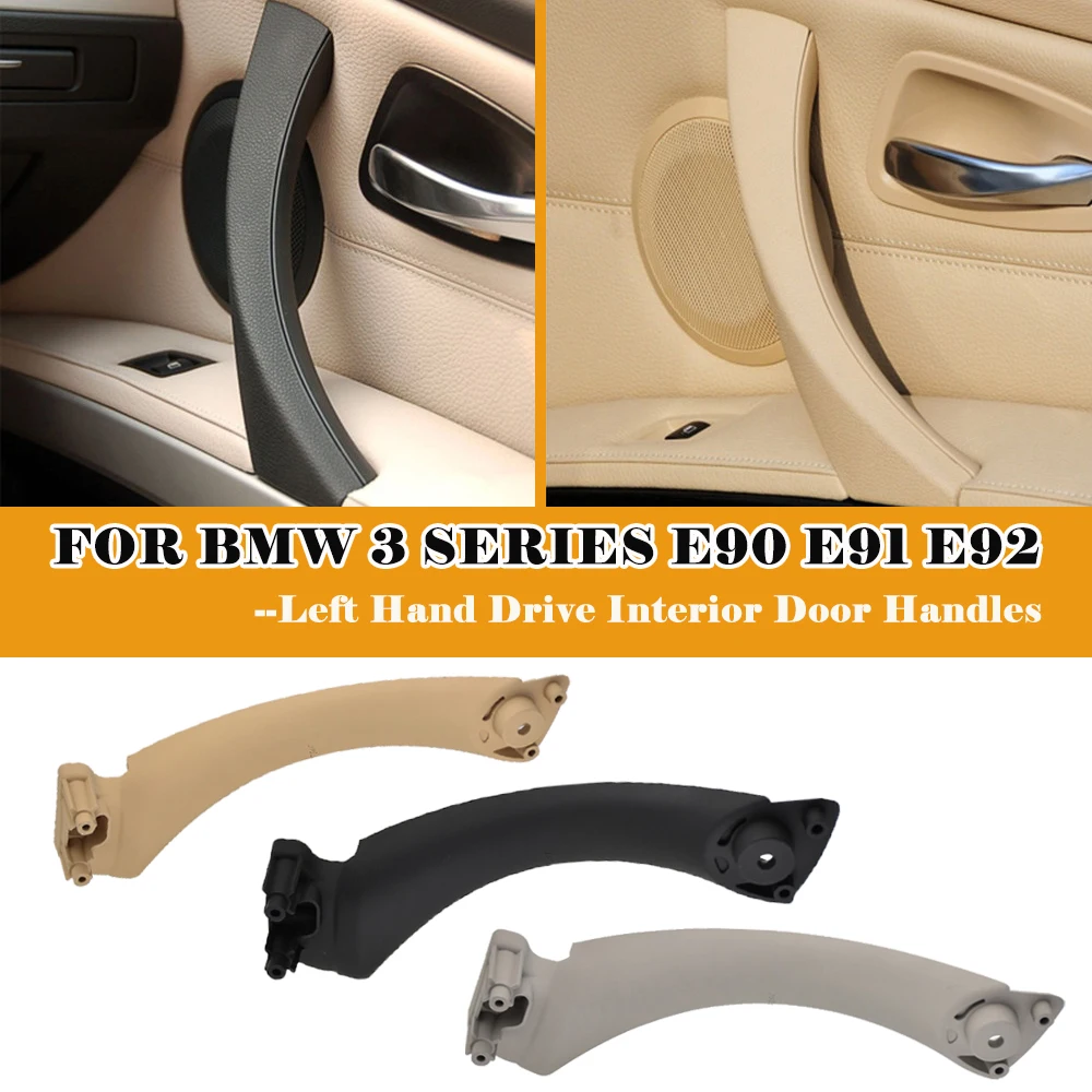 Quality Interior Door Handles For BMW 3Series E90 E91 318 320 325 328 330 335 Part Inner Doors Panel Handle Bar Pull Trim Cover