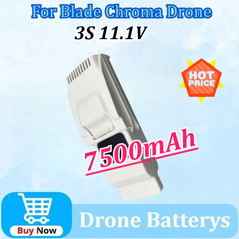 

BIG 11.1V 7500mAh Promotion 3S LiPo Battery for Blade Chroma Drone RC FPV Quadcopter Lipolymer Rechargeable Battery