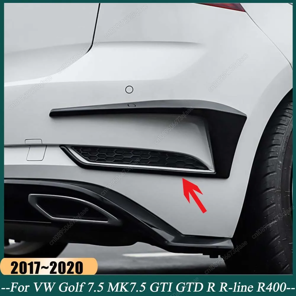 

Car Rear Bumper Air Knife Tail Light Cover For VW Golf 7.5 MK7.5 GTI GTD R R-line R400 ABS 2017-2020 Gloss Black Body Kit Tuning