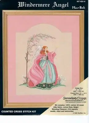 

Chinese Cross-Stitch Kits, Embroidery Needlework Sets, Pink Angel, DIY, 16CT, 14CT, 18CT