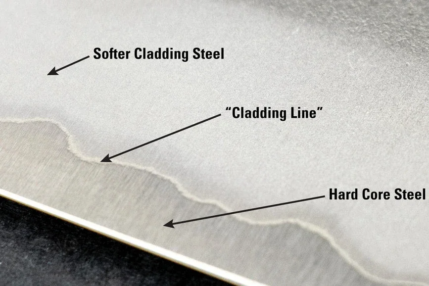 RWL34 Core Three-Layer Sandwich Steel San-Mai Knife Blade Steel Plate Bar Knife Making Steel Billet Blanks