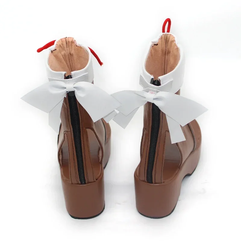 Sakamata Chloe Scarpe Cosplay Accessori Anime Scarpe in pelle PU Stivali da festa di Halloween Vtuber Cosplay Prop Realizzato su misura