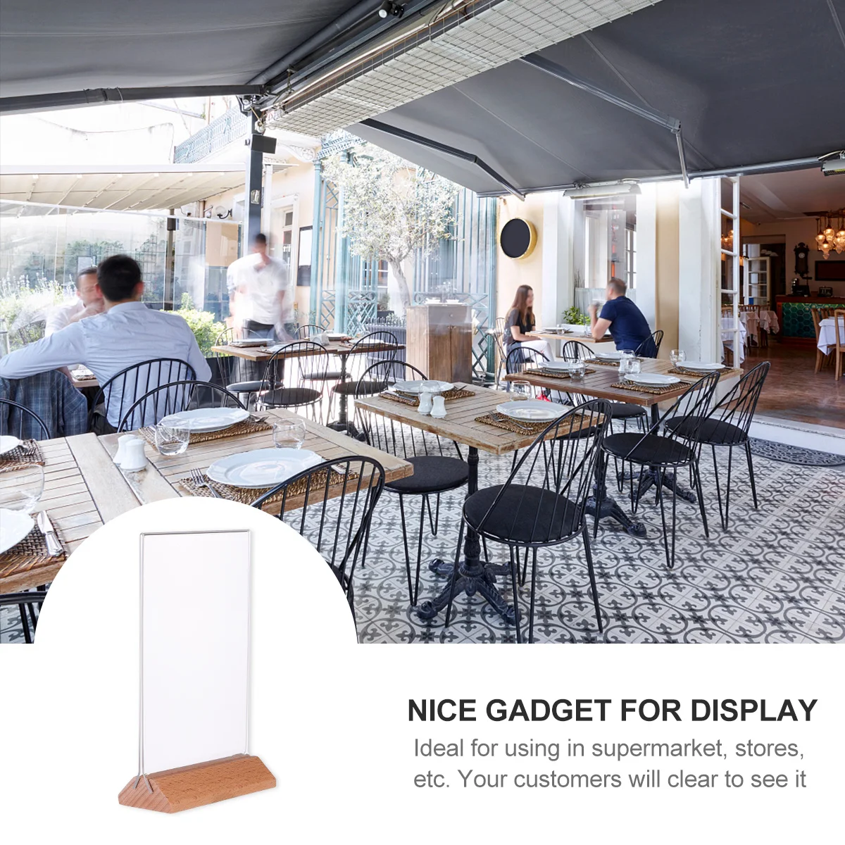 

Acrylic Table Menu Holders A6 Transparent Display Stand for Advertisements Special Offers Easy to Clean Update Stable