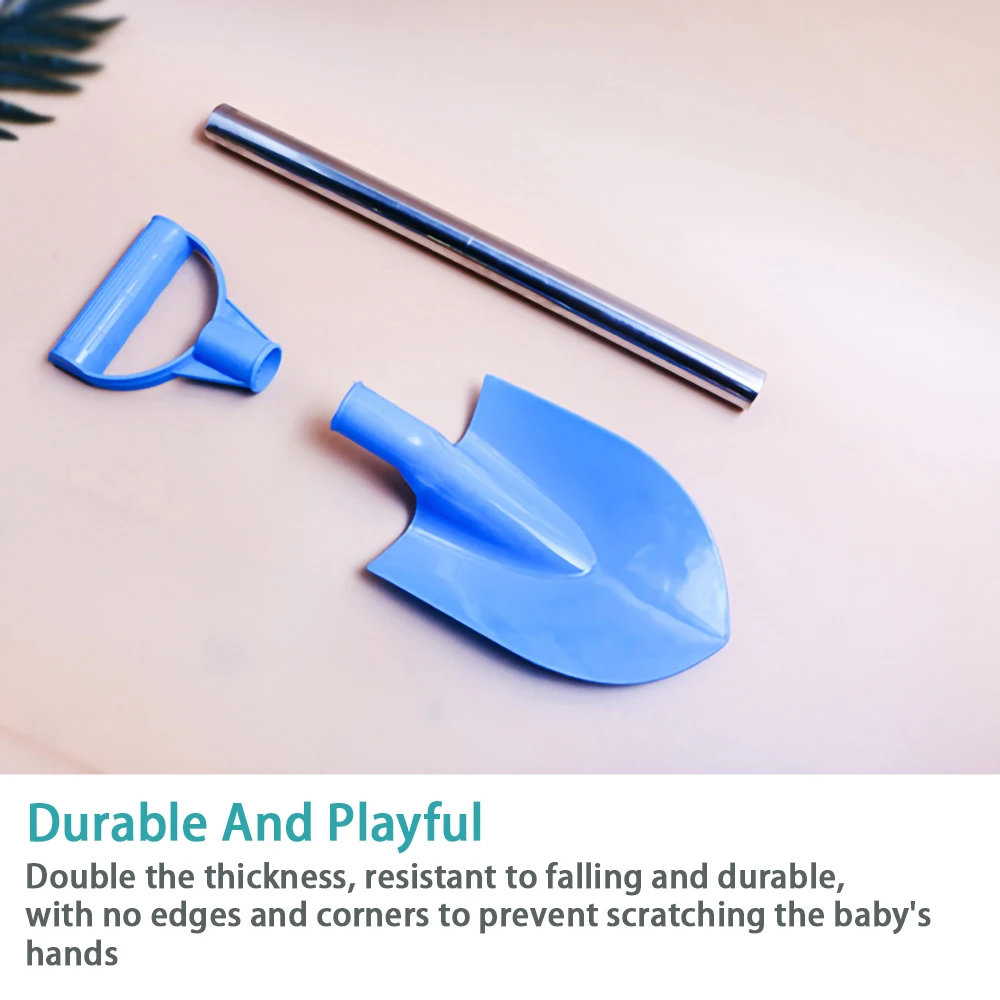 Children Beach Shovel 56cm Stainless Steel Pointed Shovel Toy Sand Snow Thickened Play House Beach Shovel Outdoor Toys Kids Gift