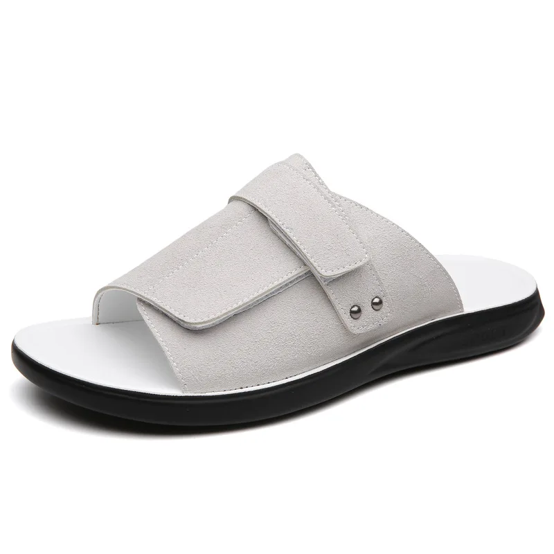 Summer Fashion Slippers new casual comfortable men shoes non-slip Men sandals outdoor beach square head flats chanclas de hombre
