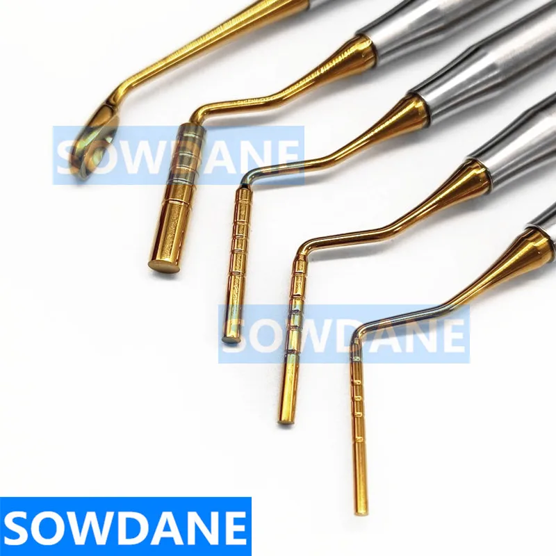 

5pcs Dental Bone Powder Filling Instrument Set Titanium Coated Restorative Kit Dental Spatula Filler Tool Dentist Implant Tool