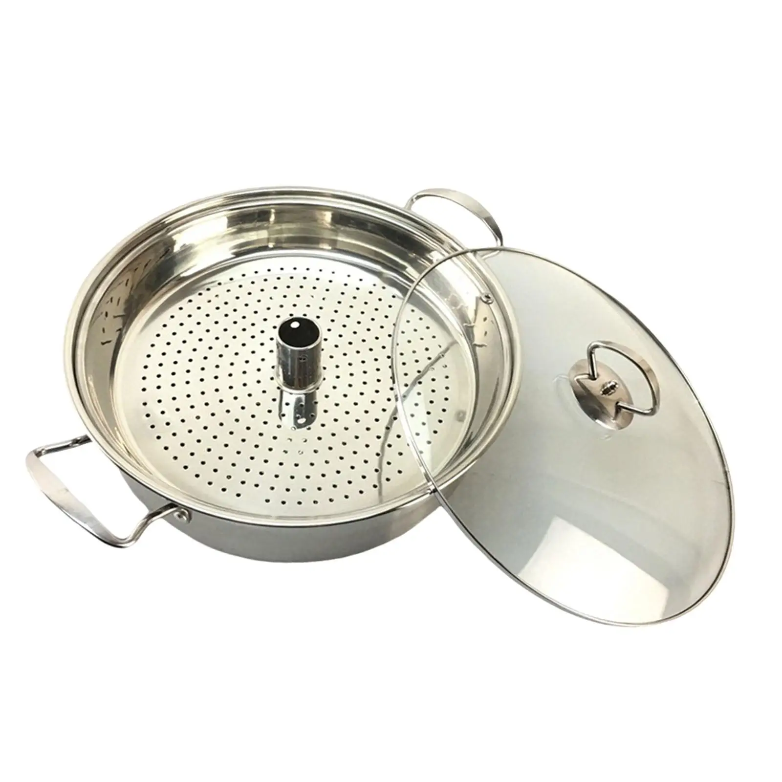 

Пароварка из нержавеющей стали с ручками с антипригарным покрытием, кастрюля для приготовления морепродуктов, приготовления на пару, Tamales, овощные клецки, соус, еда