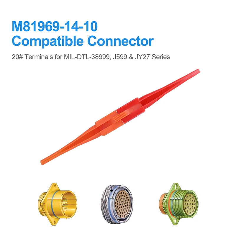JRready M81969-14-10 Solid Barrel Installing Removal Tool Plastic Hand Tool Accessories For Electrical Wire Terminal Connectors