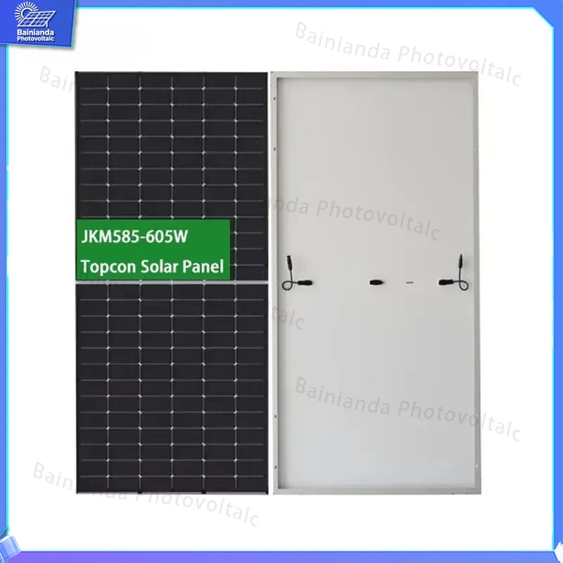 

For Jinke JKM 72HL4-V Monocrystalline Solar Panels 580W 590W 600W 605W N Type Bifacial Double Glass Half Cell PERC PV Module