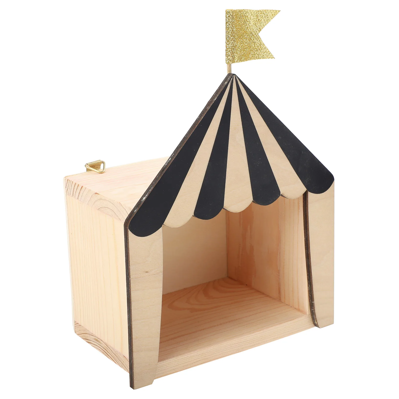 

Circus House Shelves Wooden Wall Shelf Living Room Kids Room Decor Black Ornament Item For Party Home Festive Gift Box