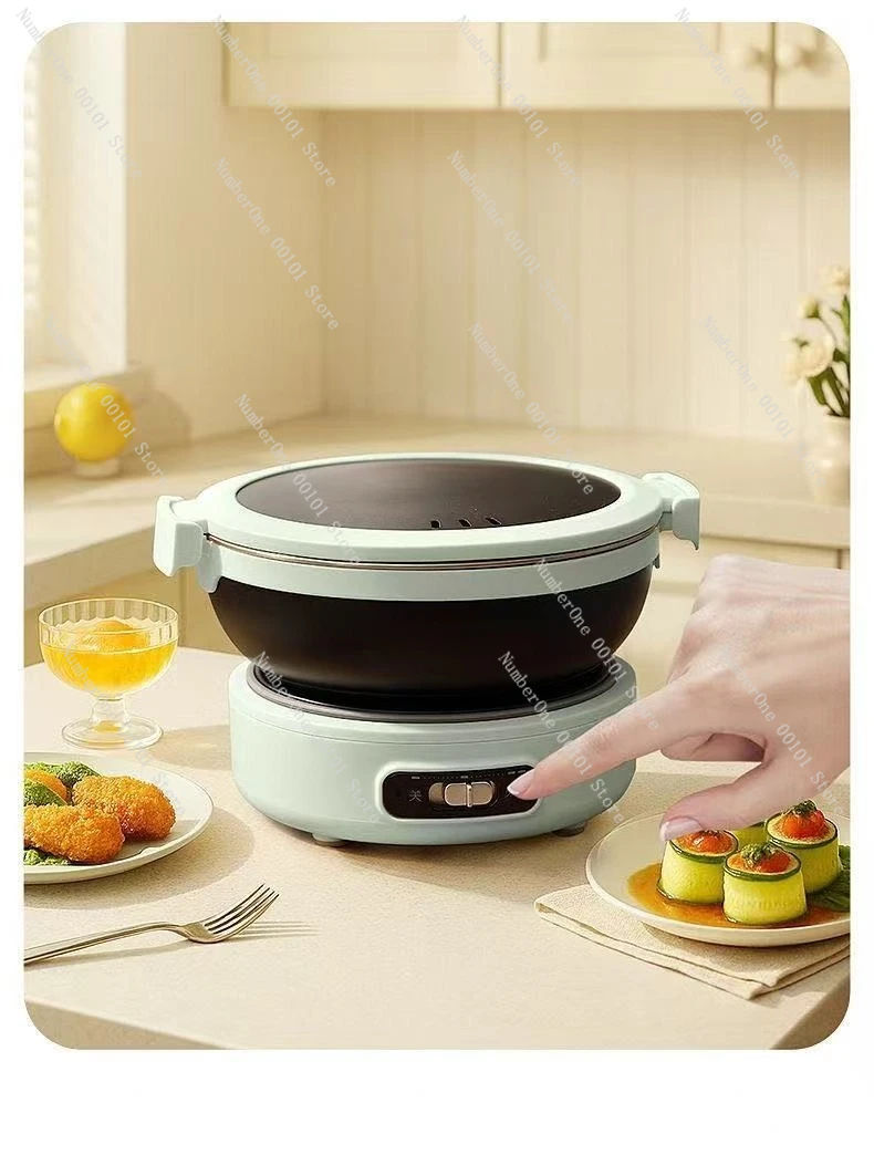 Portable electric cooking pot folding small multi-functional dormitory electric hot pot travel business trip split type