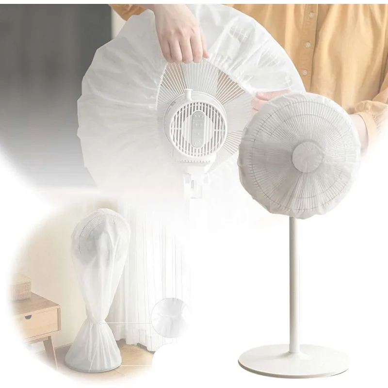 2PCS Electric Fan Protective Net Cover Dustproof Round Fan Cover Dust Bag Universal Floor Fan Washable Covers Child Safety Net