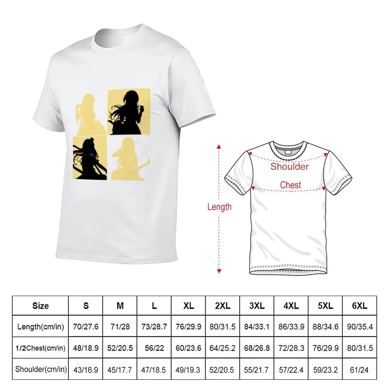 chisato 4 tile print T-Shirt Anime t-shirt sublime t shirt boys white t shirts Short sleeve tee funny t shirts for men