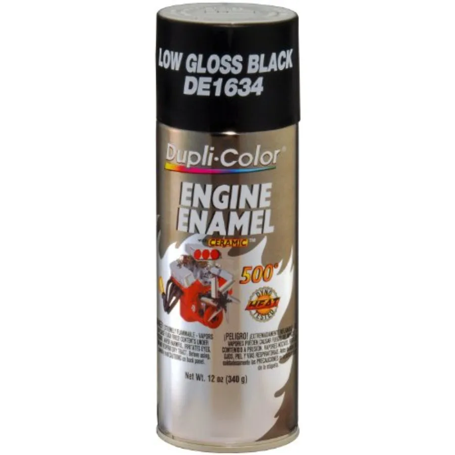 

Chrysler Low Gloss Black Engine Enamel with Ceramic 12 oz Aerosol Case of 6 Automotive Paint for Engine Applications Durable Ma