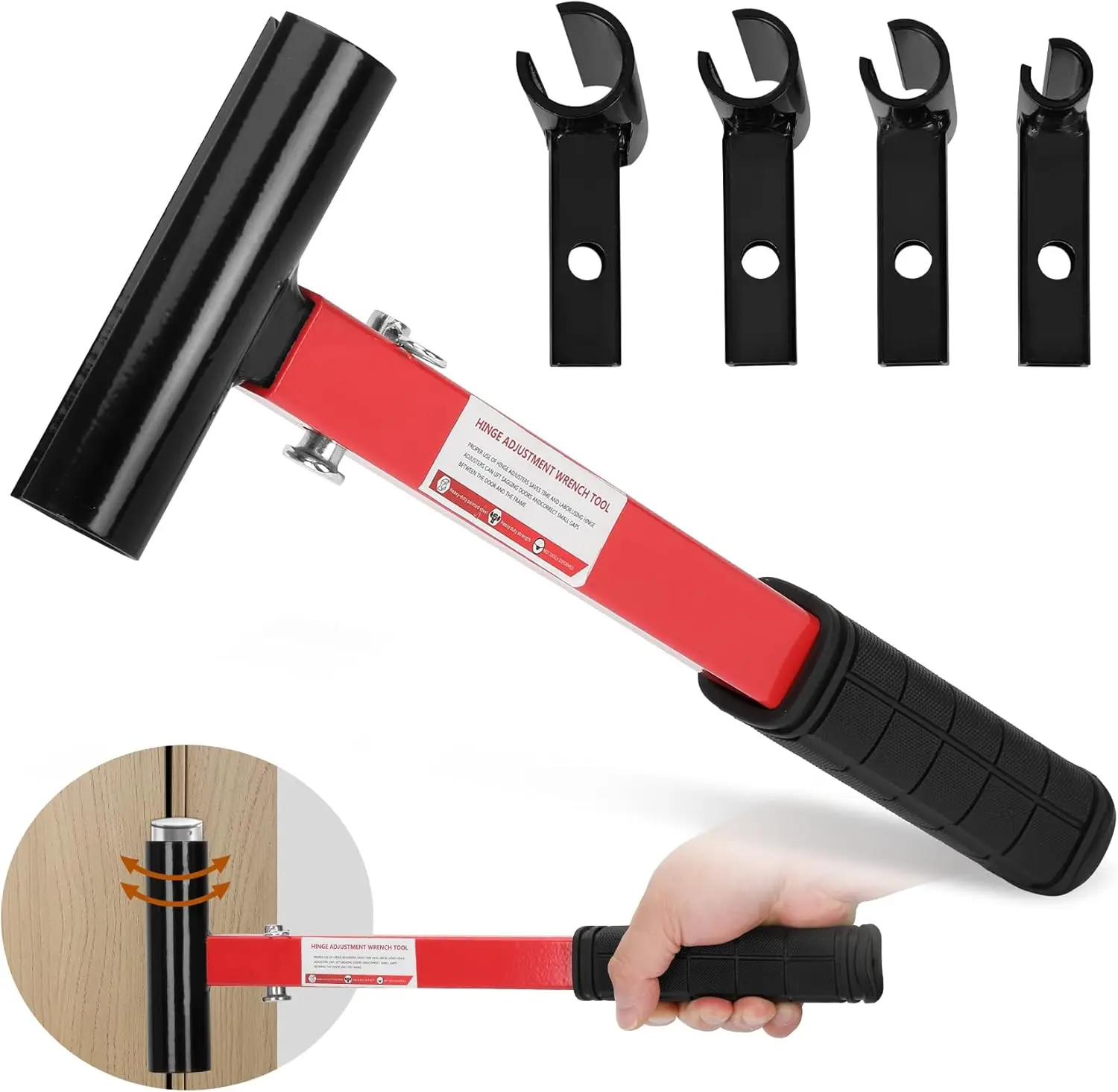 

Hinge Bender Tool Set, 4-Piece Precision Door Hinge Adjustment Kit with Replacement Wrench, Durable Steel, Ideal for Residential