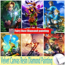 5D fai da te fata polvere resina pittura diamante cartone animato Zelda immagini di arte della parete piazza piena 5D ricamo mosaico Cros punto decorazioni per la casa