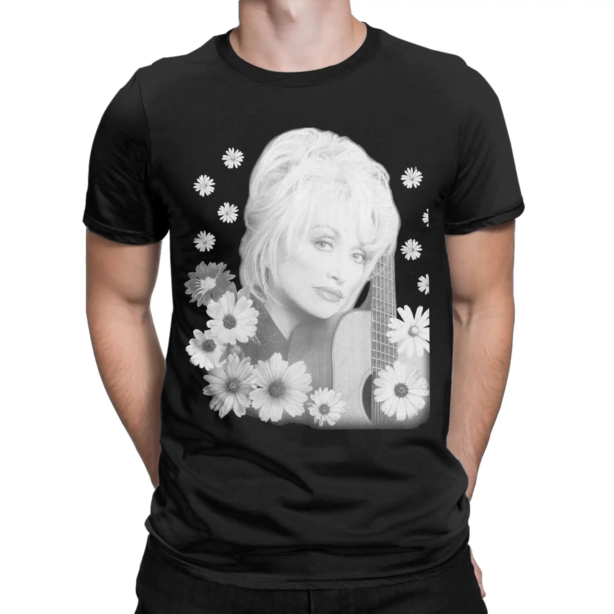 Dolly Parton American Singer T Shirts Men's  100% Cotton Casual T-Shirts Crewneck  Tees Short Sleeve Clothing New Arrival