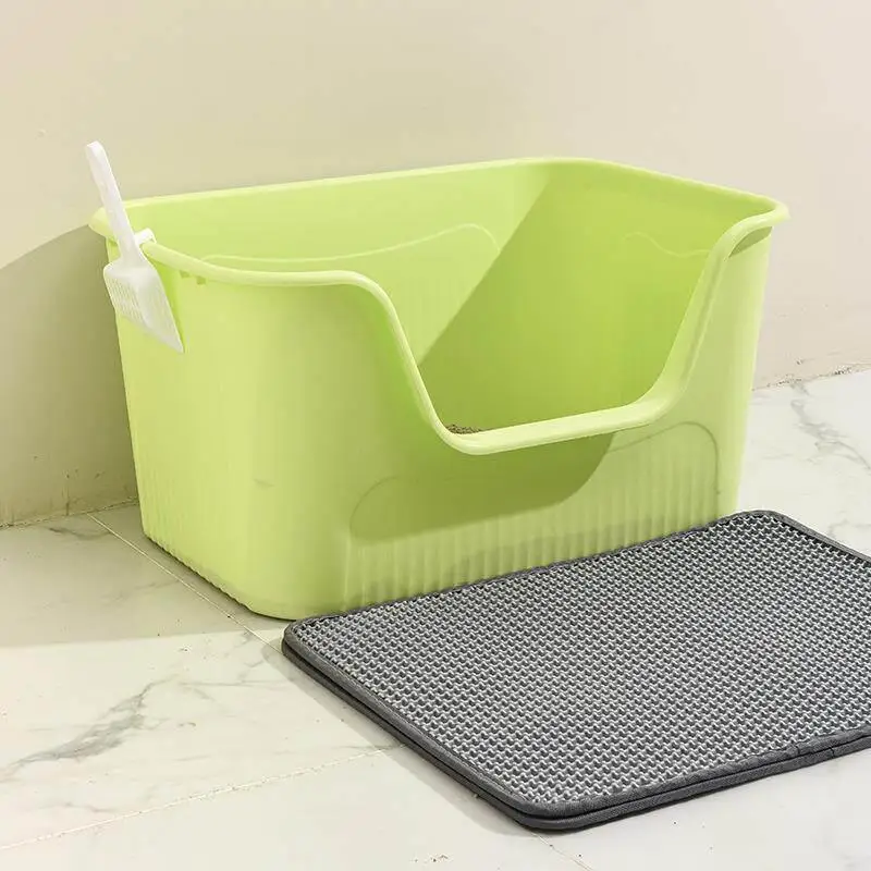 

Extra Large Open Top Litter Box Design Portable Toilet Sand Tray Supplies Litter Scoop