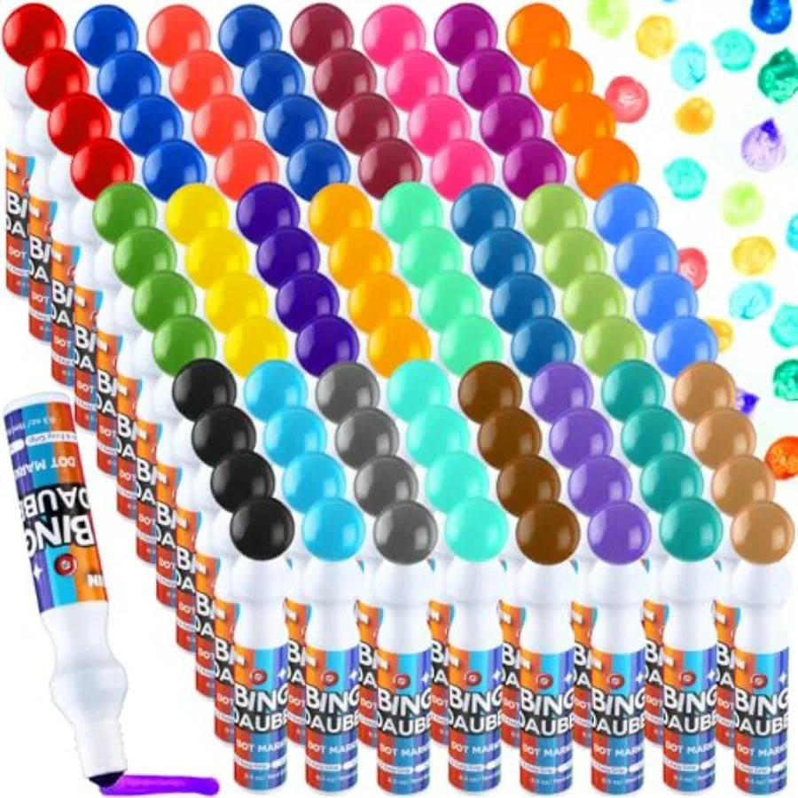 

Набор маркеров для бинго (96 шт.), 24 цвета, мини-маркеры для рисования и творчества, принадлежности для живописи, инструменты для рисования и раскрашивания на Рождество