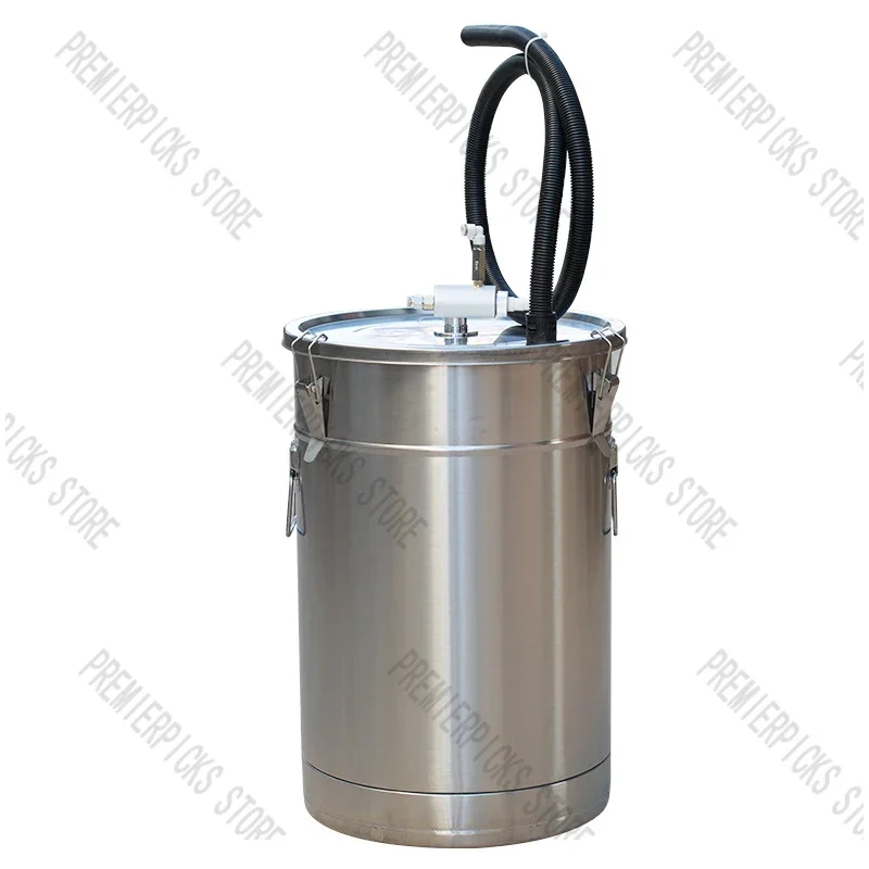 

304 Electrostatic Powder Coating Hopper Experiment Paint Barrel with Injector and Fluidized Bed Spraying