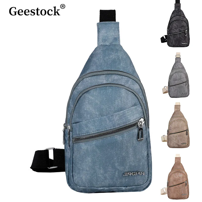 Geestock Women's Crossbody Bag Style Versatile Soft Leather Chest Bag Large Capacity Casual Fashion Travel Shoulder Bag Handbags
