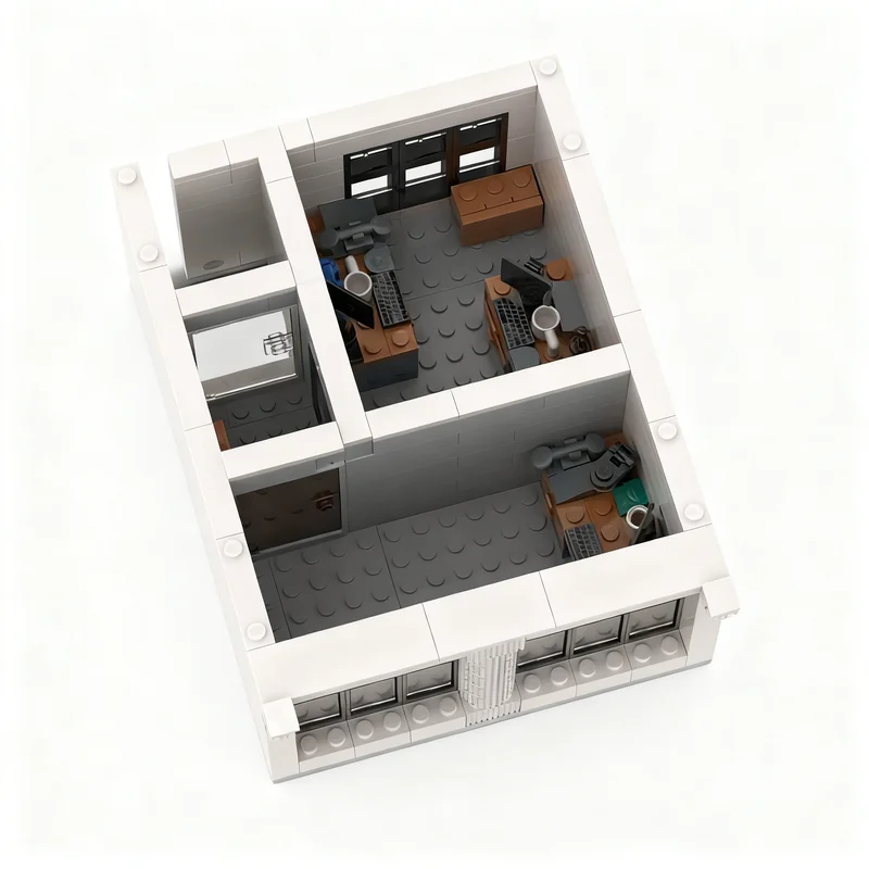 218 stuks MOC City Bank Modulair straatbeeld Extra modelbouwstenen Kerstcadeaus Architectuur Monteer doe-het-zelf speelgoed Creatief idee