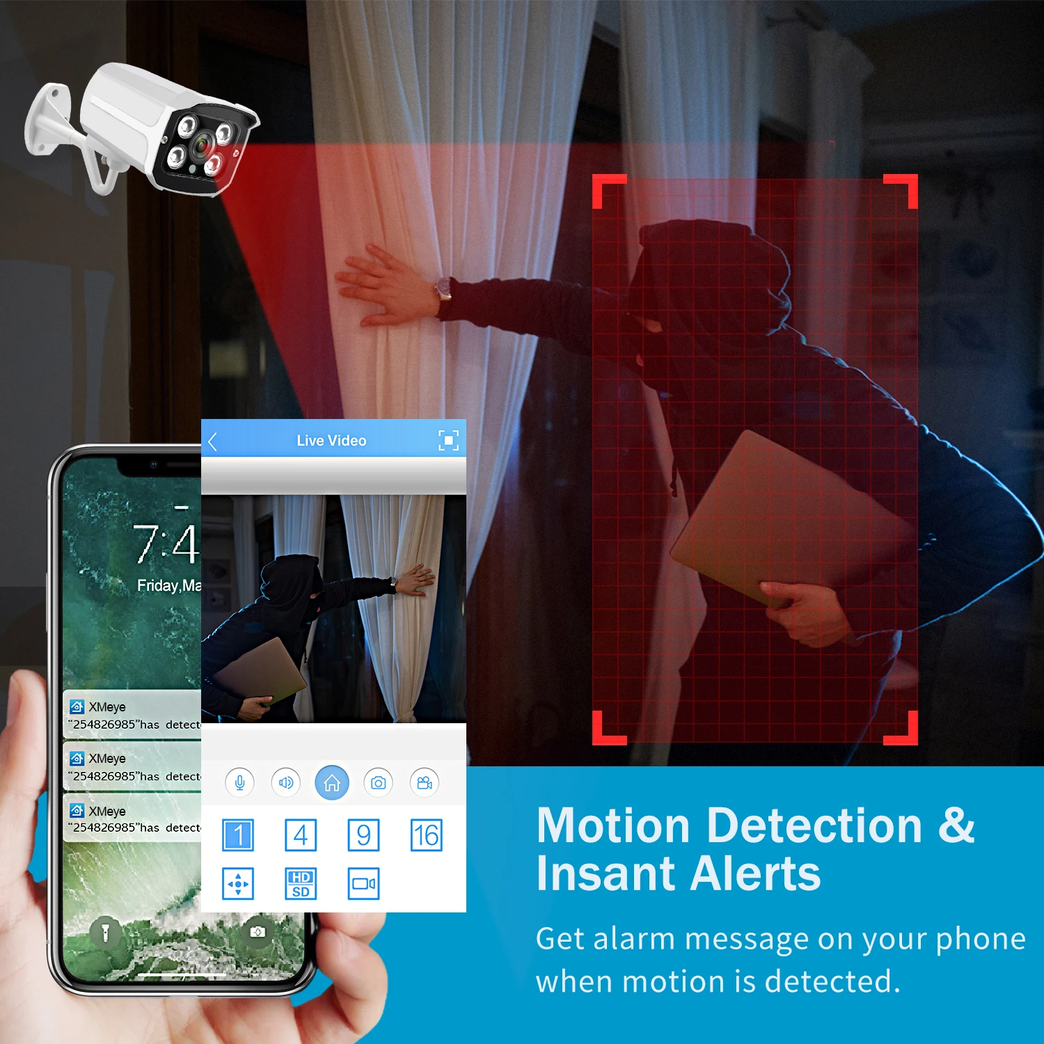 أفضل مبيعات لعام 2019 كاميرا Ip ذات 8 قنوات مع وظيفة Poe نظام كاميرا مراقبة بالفيديو IR 5MP Poe Nvr Kit #3