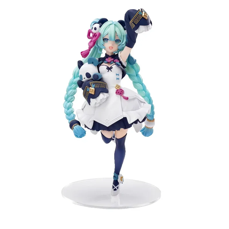 18Cm In Voorraad Echte Schattige Panda Hatsune Miku Garage Kit Doos Figuren Modelversieringen Verzamelbare Poppen Speelgoed Anime Randapparaat