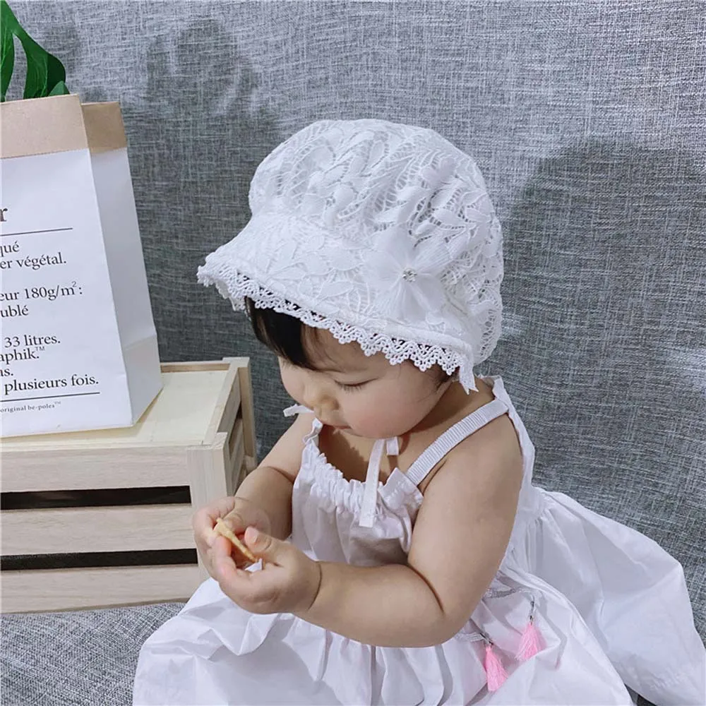 

Infant Newborn Photography Props Baby Girl Lace Hats Baby Cap Baby Bonnet Princess Hat