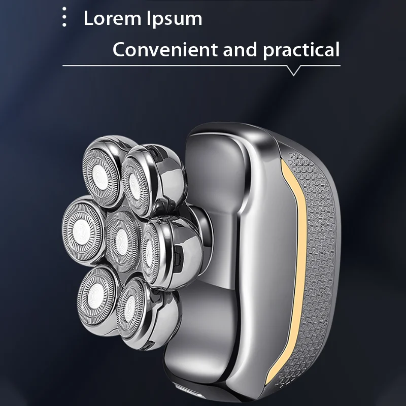 1-teiliger Rasierer, elektrischer Haarschneider, intelligenter Herrenrasierer, multifunktionaler Rasierer mit sieben Klingen, exquisit und kompakt