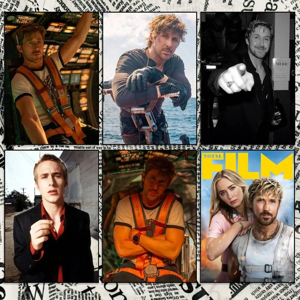KEN Actor RG-Ryan Gosling  Poster Self-adhesive Waterproof Paper Sticker Coffee House Bar Room Wall Decor