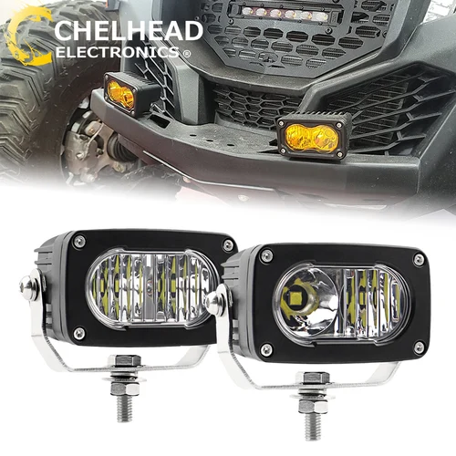 Luz Led de trabajo para coche, motocicleta, todoterreno, SUV, UTV, camión, barco, iluminación auxiliar de conducción, luz de trabajo, bombillas antiniebla, 20W, 2000LM