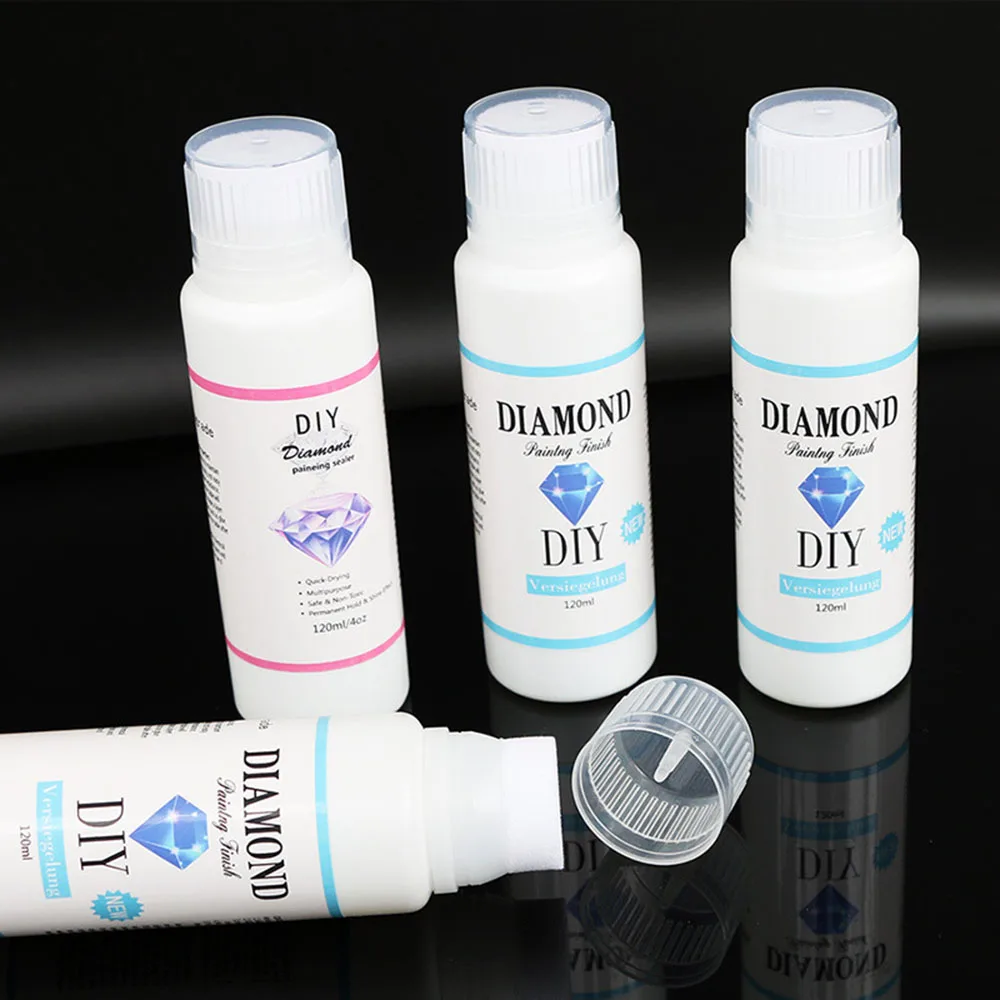 1-5PCS 120ml DIY Diamond Painting Conserver Permanent Hold & Shine Effect Sealer for All 5D Diamond Painting Brightener Glue