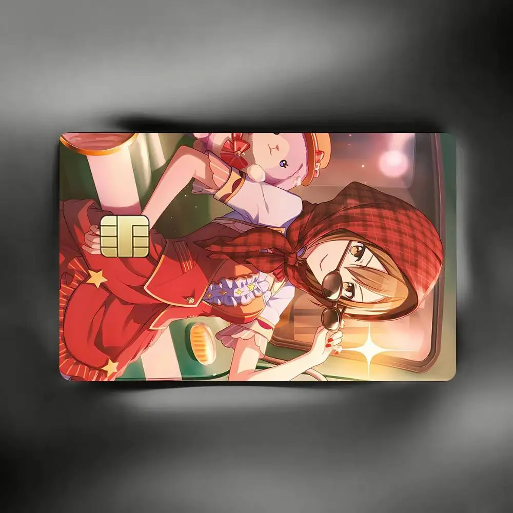 Virtual Idols MEIKO Credit Card Skin Stickers For VISA Bank Bus Metro Access Card Protective Film Cover Sticker