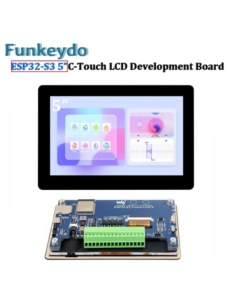 ESP32-S3 5-calowy ekran dotykowy IPS LCD płytka rozwojowa dwurdzeniowy procesor 1024x600 wyświetlacz ESP32 dla Arduino IDE VSCode — zdjęcie produktu 7